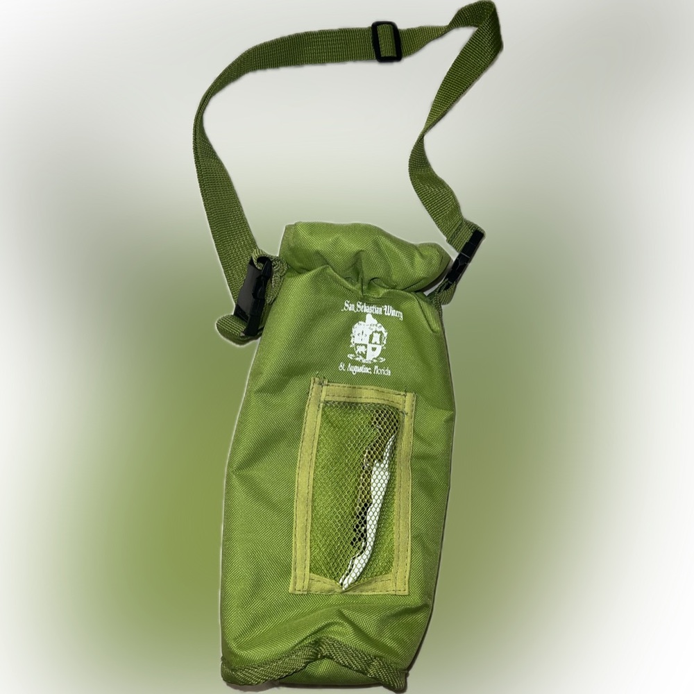 💥Grab & Go Insulated Canvas Wine Bottle Carrier Corkscrew St Augustine Insulated